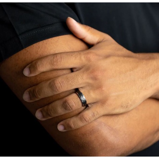 Juweel GEMINI RING DUPLUS SILVER BLACK DUP01