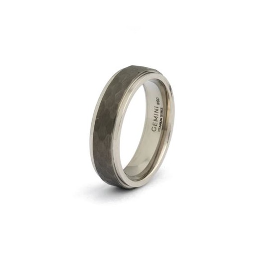 Juweel GEMINI RING DUPLUS SILVER BLACK DUP01