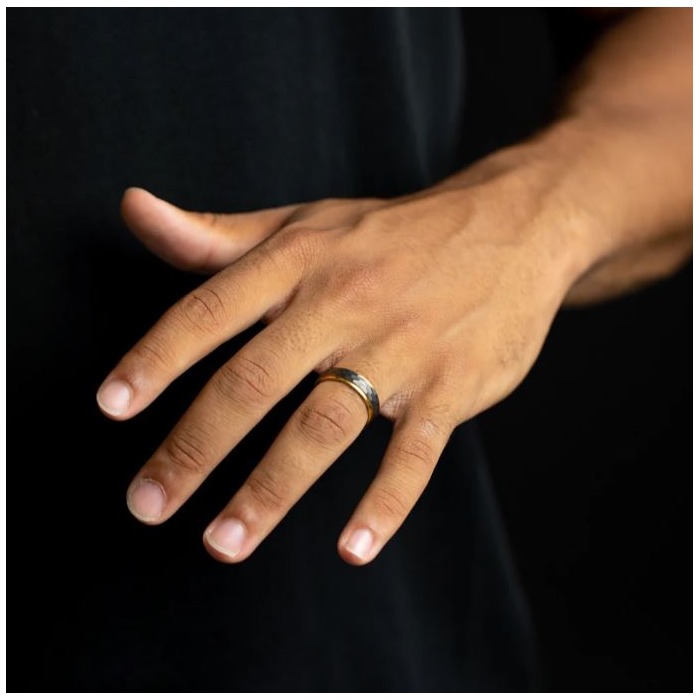 Juweel GEMINI RING DUPLUS GOLD BLACK DUP03
