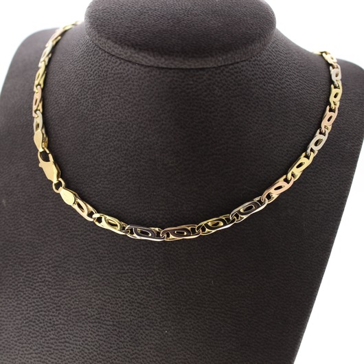 Juweel Collier Tricolor goud 18 karaat 'CV-1352-TWDH' Juweel Collier Tricolor goud 18 karaat 'CV-1352-TWDH'