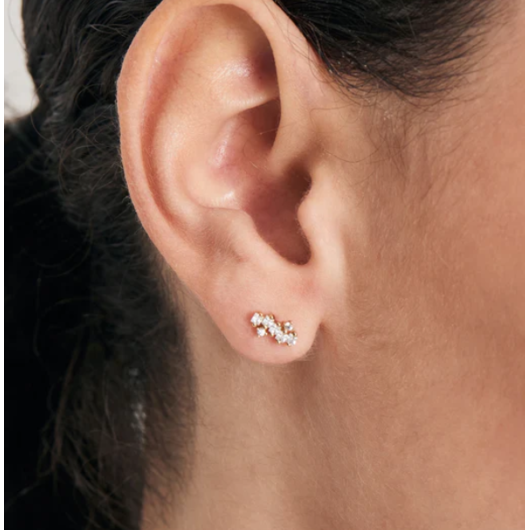 Juweel Ania Haie Ear Edit Sparkle Cluster Climber Barbell Single Earring E047-12G