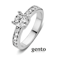 Juweel Gento zilver ring zirconium SR14 Juweel Gento zilver ring zirconium SR14