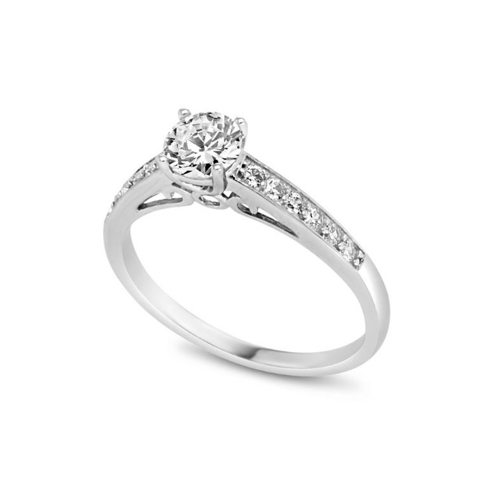 Juweel Silver Rose ring zilver met Swarovski SWR08