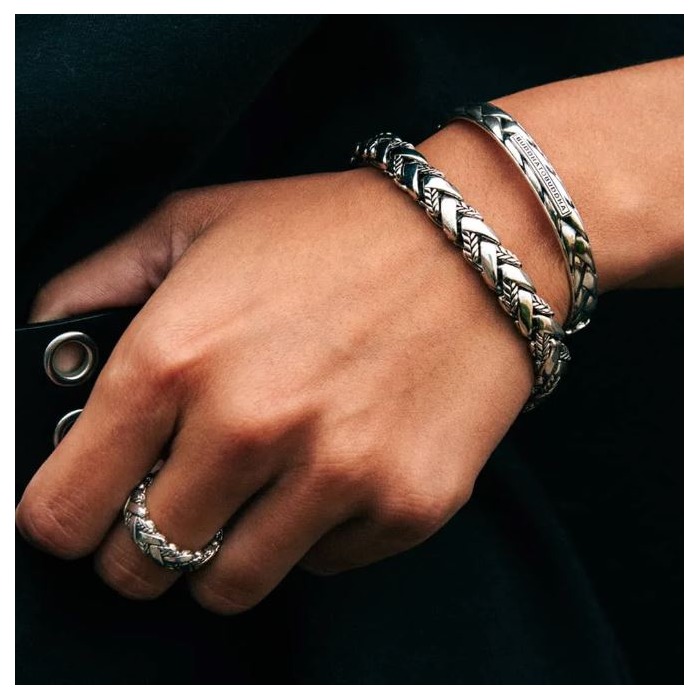 Juweel Buddha To Buddha George Texture Bracelet Silver 128