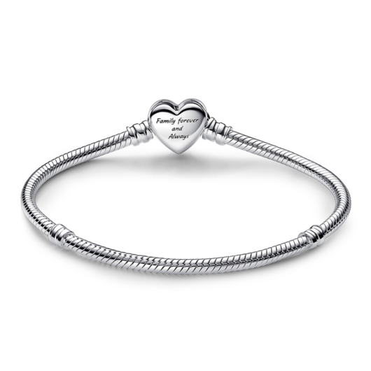 Juweel Pandora Moments Sprankelende snake chain armband met hart 592645C01