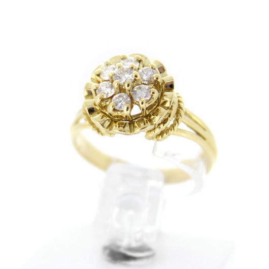 Juweel Ring Geelgoud 18 karaat briljanten 'CV-1365-TWDH'