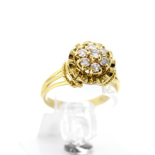 Juweel Ring Geelgoud 18 karaat briljanten 'CV-1365-TWDH'