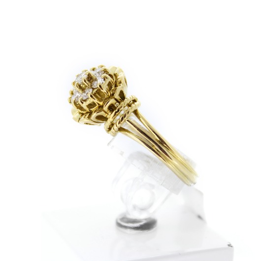 Juweel Ring Geelgoud 18 karaat briljanten 'CV-1365-TWDH'