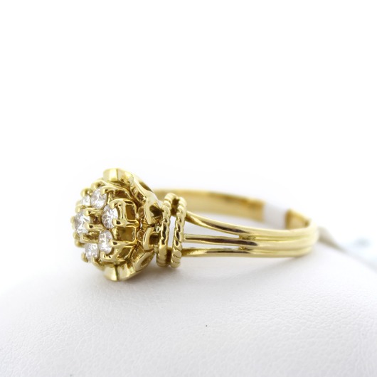 Juweel Ring Geelgoud 18 karaat briljanten 'CV-1365-TWDH'