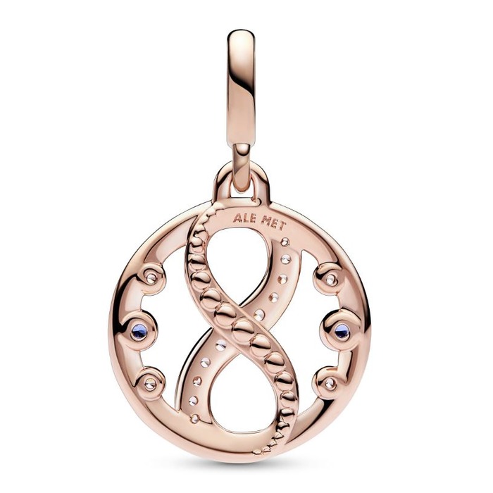 Juweel Pandora Infinity 14k rose goldplated medaillon 782696C01
