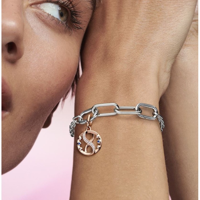 Juweel Pandora Infinity 14k rose goldplated medaillon 782696C01