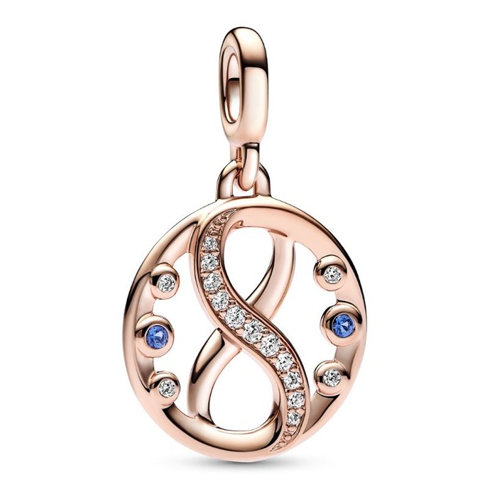 Juweel Pandora Infinity 14k rose goldplated medaillon 782696C01