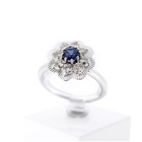 Juweel Ring witgoud 18 karaat briljanten Saffier 'CV-1376-TWDH' Juweel Ring witgoud 18 karaat briljanten Saffier 'CV-1376-TWDH'