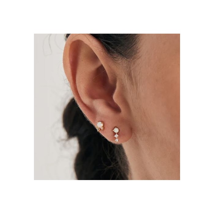 Juweel Ania Haie Ear Edit Kyoto Opal Sparkle Crown Barbell Single Earrings E047-05G