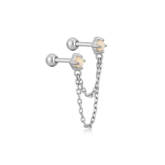 Juweel Ania Haie Ear Edit Kyoto Opal Drop Chain Barbell Single Earrings E047-06H