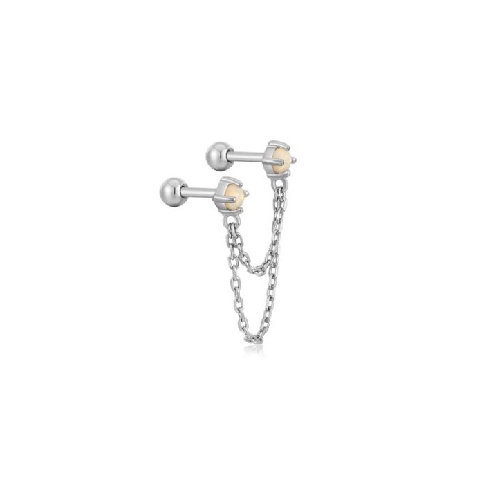 Juweel Ania Haie Ear Edit Kyoto Opal Drop Chain Barbell Single Earrings E047-06H