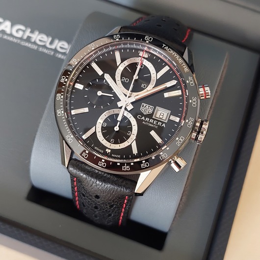 Horloge TAG Heuer Carrera Automatic Chronograph 41 CBM2110.FC6454