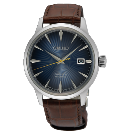 Horloge SEIKO PRESAGE HEREN AUTOMATIC BLAUW LEDER SRPK15J1 Horloge SEIKO PRESAGE HEREN AUTOMATIC BLAUW LEDER SRPK15J1