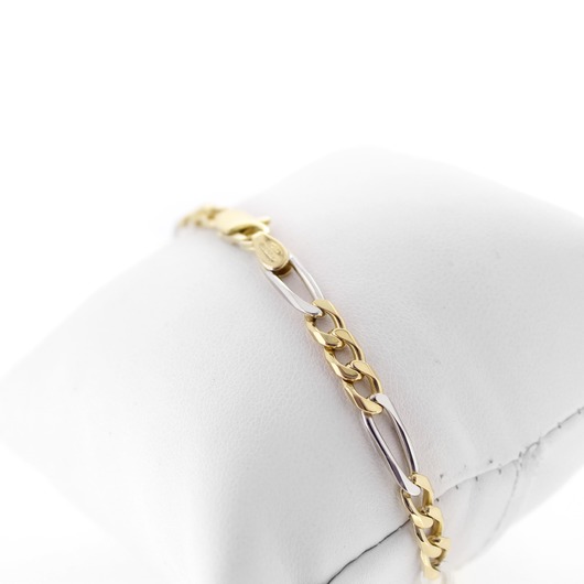 Juweel Armband Figaro bicolor goud 18 karaat 'CV-1443-TWDH'
