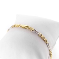 Juweel Armband Figaro bicolor goud 18 karaat 'CV-1443-TWDH' Juweel Armband Figaro bicolor goud 18 karaat 'CV-1443-TWDH'