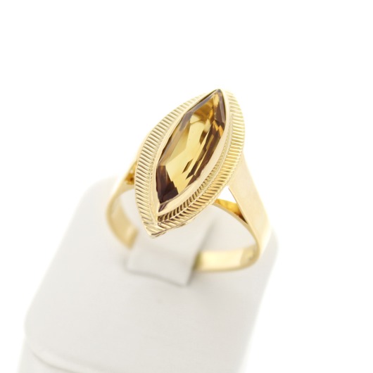 Juweel Ring Geelgoud 18 karaat Citrine 'CV-1401-TWDH' Juweel Ring Geelgoud 18 karaat Citrine 'CV-1401-TWDH'