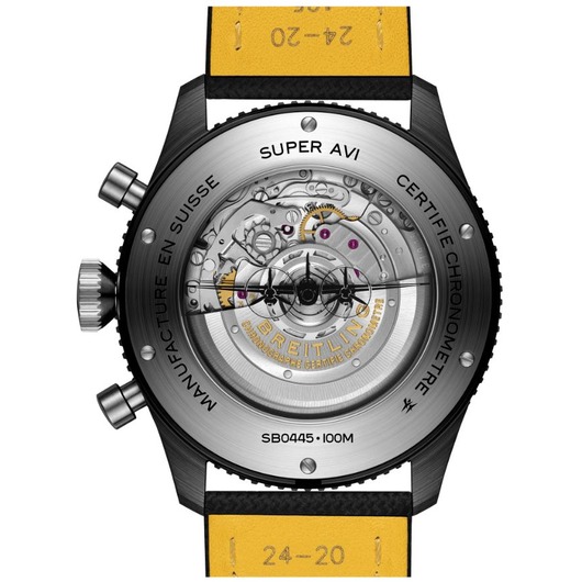 Horloge Breitling Super Avi B04 Chronograph GMT 46 Mosquito Night Figther SB04451A1B1X1