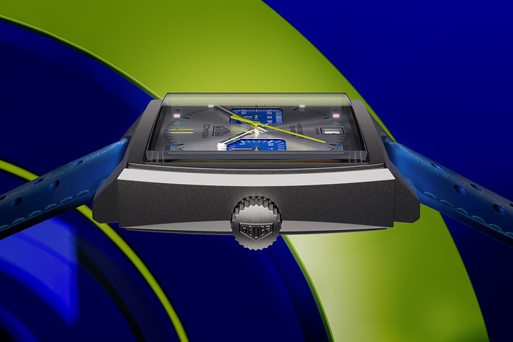 TAG HEUER MONACO RACING BLUE  TAG HEUER MONACO RACING BLUE