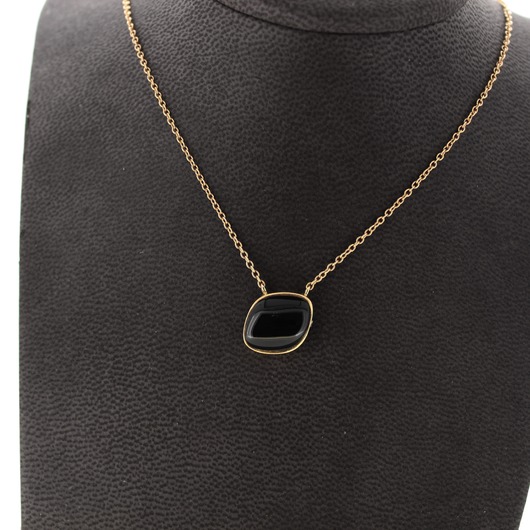 Juweel Bigli Collier Rosé goud 18karaat Onyx Briljant '74828-1410-TWDH' Juweel Bigli Collier Rosé goud 18karaat Onyx Briljant '74828-1410-TWDH'