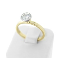 Juweel Ring solitair bicolor goud 18 karaat briljant  '74661-1399-TWDH' Juweel Ring solitair bicolor goud 18 karaat briljant  '74661-1399-TWDH'