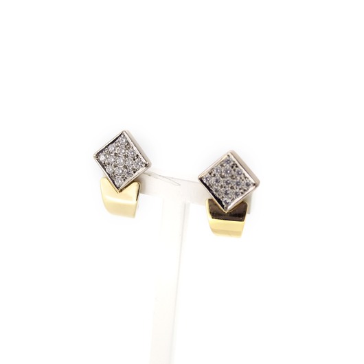 Juweel Oorbellen bicolor goud 18 karaat Briljanten '75054-1445-TWDH'