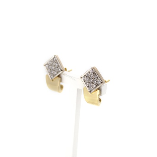 Juweel Oorbellen bicolor goud 18 karaat Briljanten '75054-1445-TWDH'