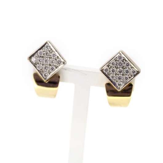 Juweel Oorbellen bicolor goud 18 karaat Briljanten '75054-1445-TWDH'