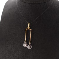 Juweel Hanger bicolor goud 18 karaat diamant Ross cut 'CV-1412-TWDH' Juweel Hanger bicolor goud 18 karaat diamant Ross cut 'CV-1412-TWDH'