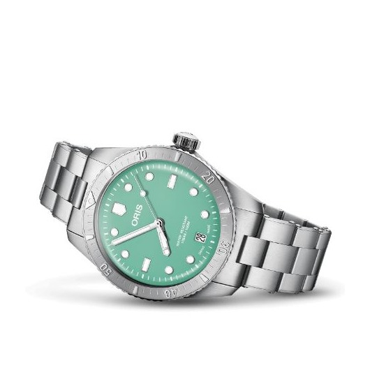 Horloge Oris Divers Sixty-Five Green 01733 7771 4057-07 8 19 18 
