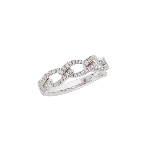 Juweel Clem Vercammen Collection Legàmi ring 18 karaat witgoud met diamant A10332/W-W 