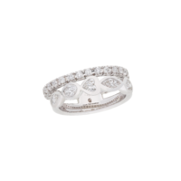 Juweel Clem Vercammen Collection ring 18 karaat witgoud met diamant A10930/W-W Juweel Clem Vercammen Collection ring 18 karaat witgoud met diamant A10930/W-W