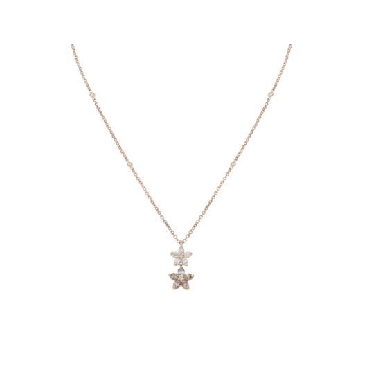 Juweel Clem Vercammen Collection Bloom collier 18 karaat rosé goud met diamant G8893/WBR-R