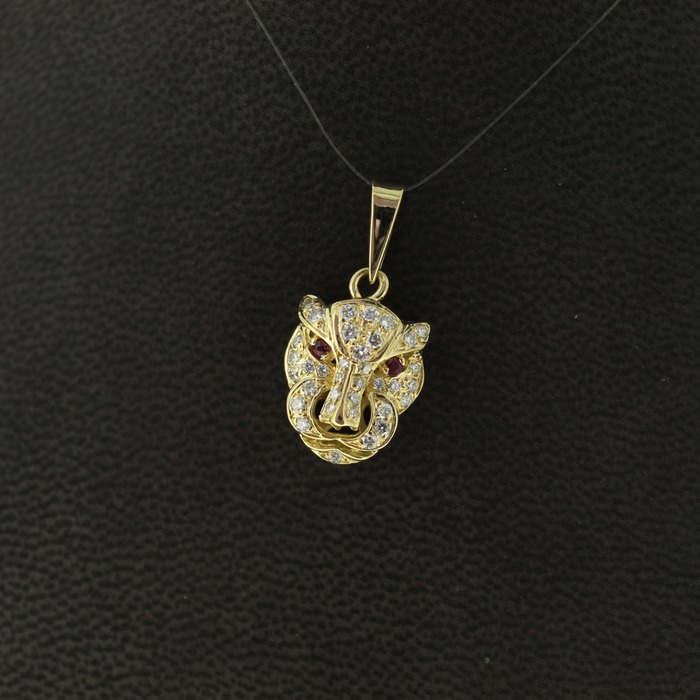 Hanger_panterhoofd_geelgoud_18karaat_Briljant_robijn_Tweedehands_CV-1484_Juwelier_Clem_Vercammen-1.jpg
