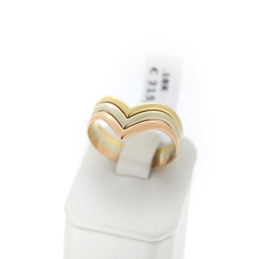 Juweel Ring Tricolor goud 18 karaat 'CV-1473-TWDH' 