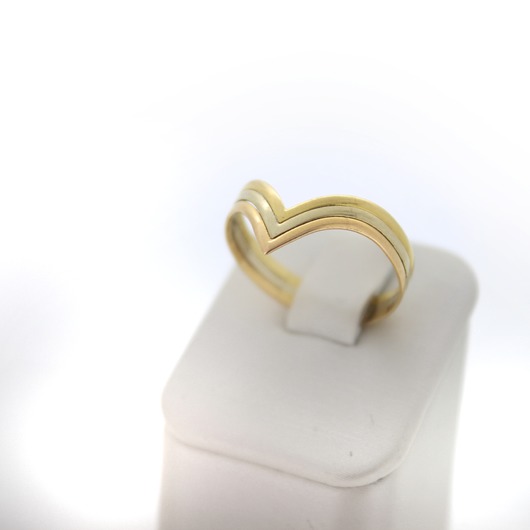 Juweel Ring Tricolor goud 18 karaat 'CV-1474-TWDH'