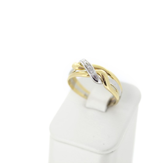 Juweel Ring Bicolor goud 18 karaat briljanten 'CV-1475-TWDH'