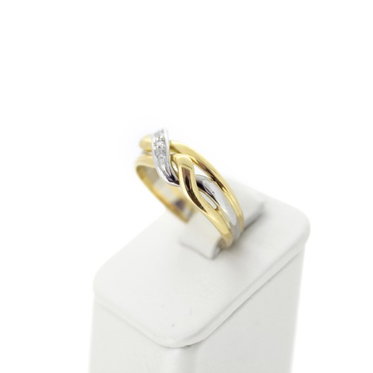 Juweel Ring Bicolor goud 18 karaat briljanten 'CV-1475-TWDH'