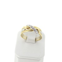 Juweel Ring Bicolor goud 18 karaat briljanten 'CV-1475-TWDH' Juweel Ring Bicolor goud 18 karaat briljanten 'CV-1475-TWDH'