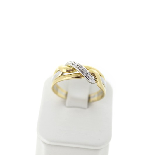 Juweel Ring Bicolor goud 18 karaat briljanten 'CV-1475-TWDH' Juweel Ring Bicolor goud 18 karaat briljanten 'CV-1475-TWDH'