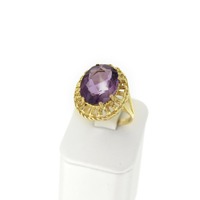 Juweel Ring geelgoud 18 karaat Amethist kleursteen 'CV-1506-TWDH' Juweel Ring geelgoud 18 karaat Amethist kleursteen 'CV-1506-TWDH'