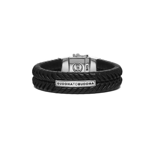 Juweel BUDDHA TO BUDDHA Komang Leather Bracelet Black 161BL