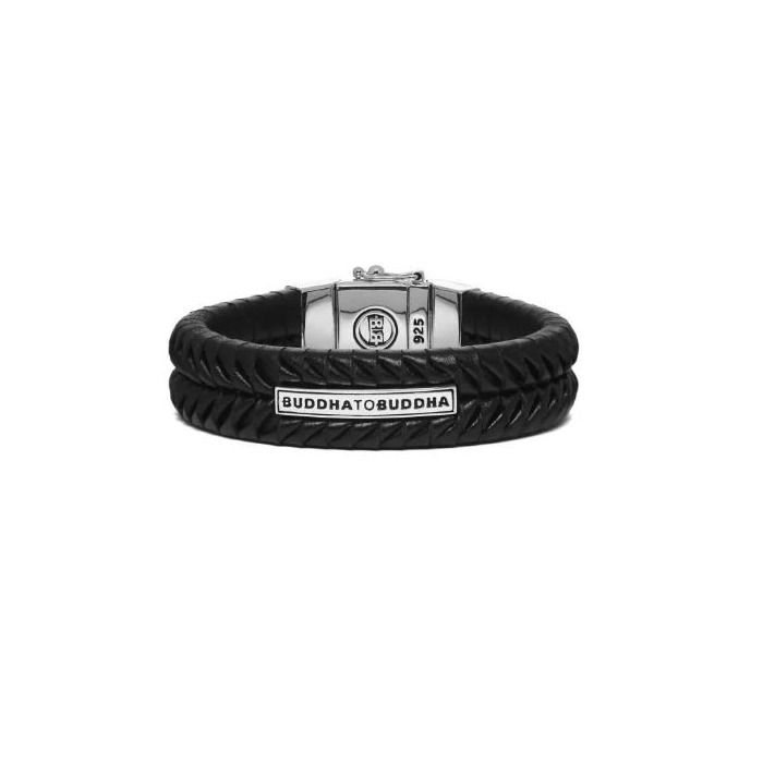 Juweel BUDDHA TO BUDDHA Komang Leather Bracelet Black 161BL