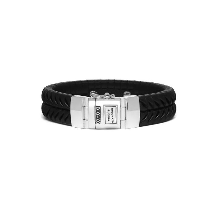 Juweel BUDDHA TO BUDDHA Komang Leather Bracelet Black 161BL