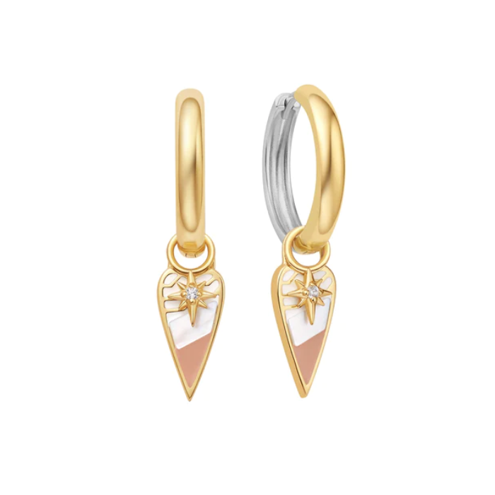 Juweel ANIA HAIE TURN ON THE CHARM TWO TONE HOOP EARRINGS E048-01T