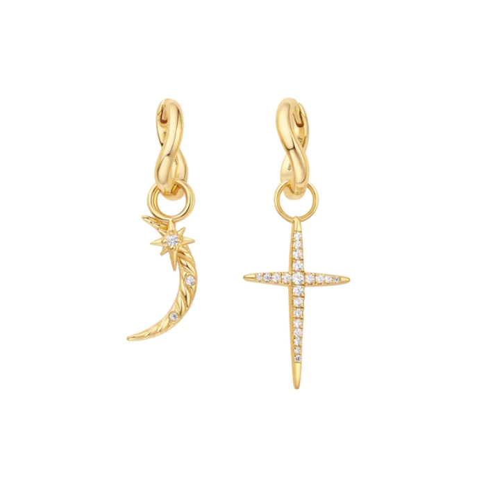 Juweel ANIA HAIE POT CHARMS TWIST HUGGIE HOOP EARRINGS E048-03G